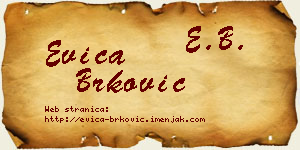 Evica Brković vizit kartica
